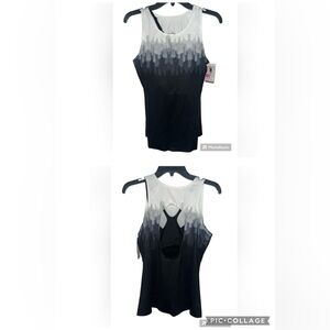 NWT Shape Harness Tank w/ Sports Bra - Black/White/Gray - Sz Medium